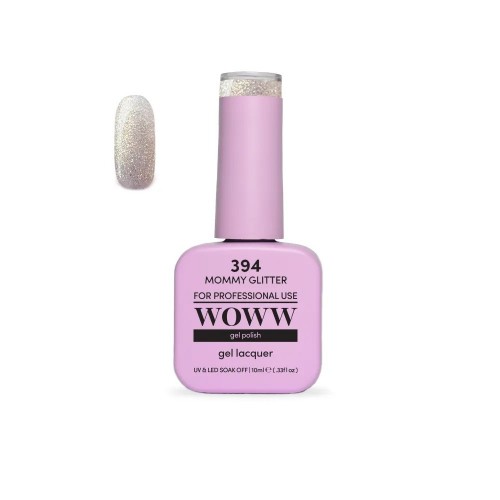 Ημιμόνιμο Βερνίκι New Woww Cosmetics 10ml Mommy Glitter - 394
